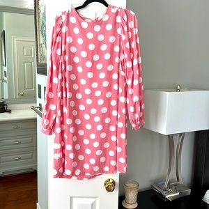 Pink polka dot dress